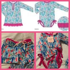Southern Sass Smocks matching Mom/baby swim set